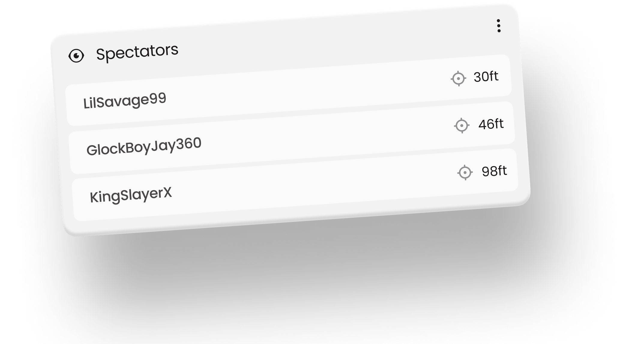 Quick start presets.